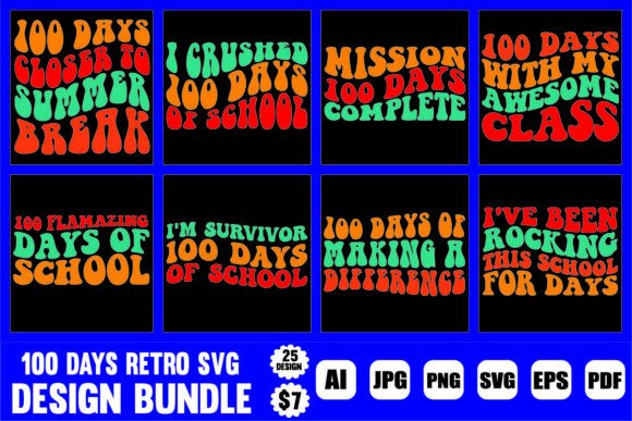 100 Days Retro Svg Design Bundle Review